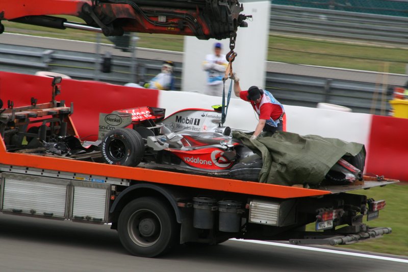 Hamilton's chassis after qualifying