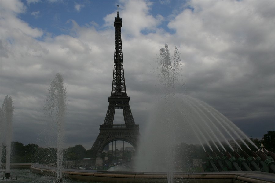 Eiffeltoren en Jardins du Trocadero