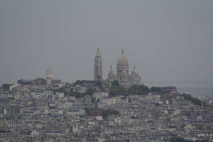 Eiffeltoren, zicht op de Sacr Coeur