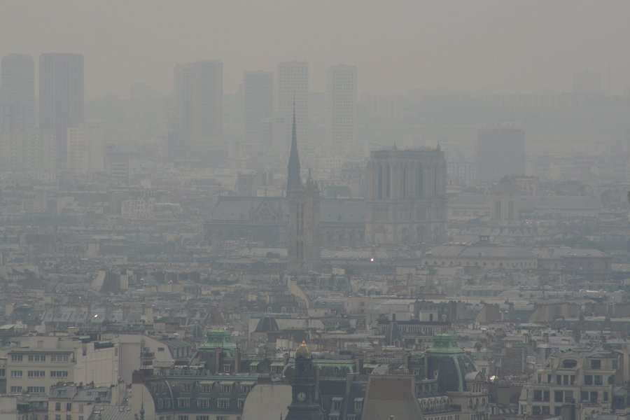 Sacr Coeur, zicht op de Ntre Dame